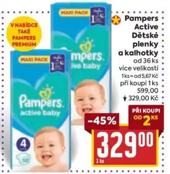 Billa Pampers Active Dětské plenky a kalhotky nabídka