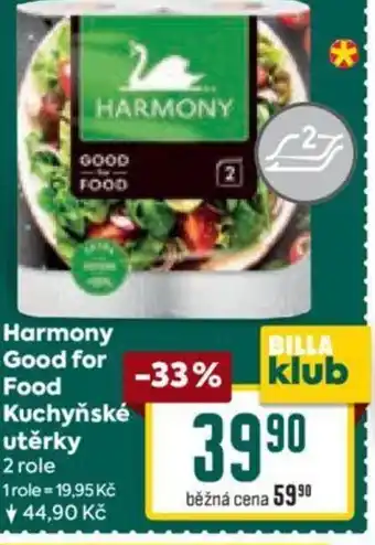 Billa Harmony Good for Food Kuchyňské utěrky nabídka