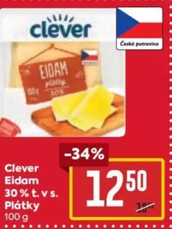 Billa Clever Eidam 30% t. v s. : Plátky nabídka