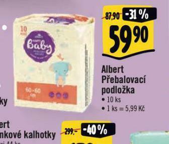 Albert Albert přebalovací podložka nabídka