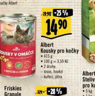 Albert Albert kousky pro kočky nabídka