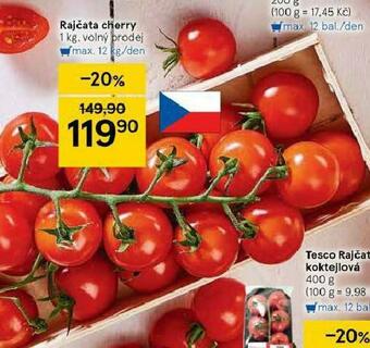 Tesco Rajčata cherry nabídka