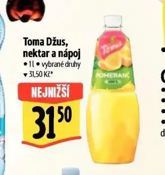 Albert Toma džus, nektar a nápoj nabídka