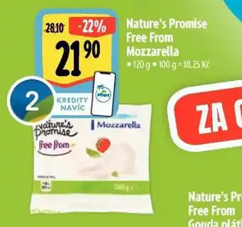 Albert Free from mozzarella nabídka