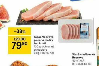Tesco Vepřová pečeně plátky bez kosti nabídka