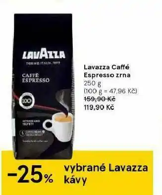 Tesco Lavazza caffé espresso zrna nabídka