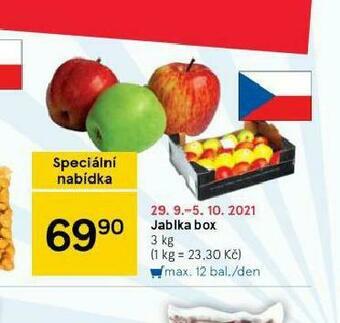 Tesco Jablka box nabídka