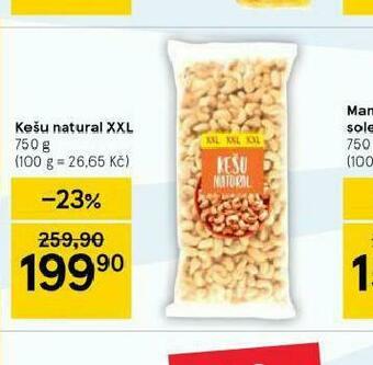 Tesco Kešu natural xxl nabídka