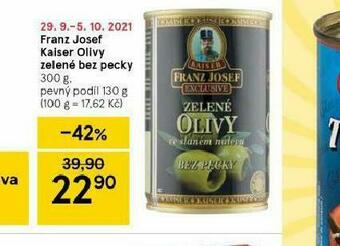 Franz josef kaiser olivy zelené bez pecky