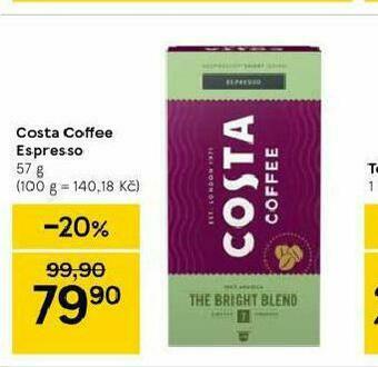 Tesco Costa coffee espresso nabídka