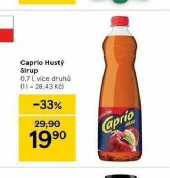 Tesco Caprio hustý sirup nabídka