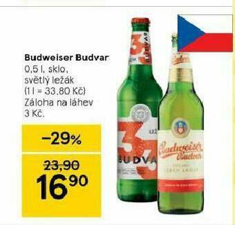 Tesco Pivo budweiser budvar nabídka