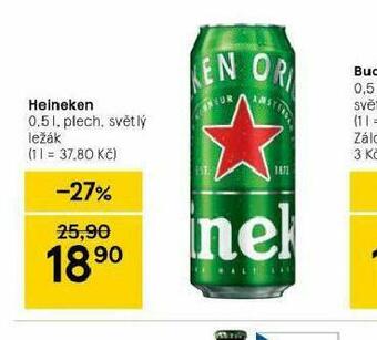 Tesco Pivo heineken nabídka