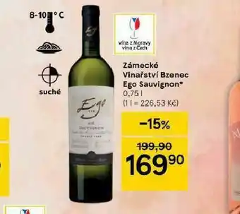 Tesco Zámecké vinařství bzenec ego sauvignon nabídka