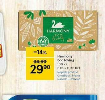 Tesco Harmony eco loving nabídka