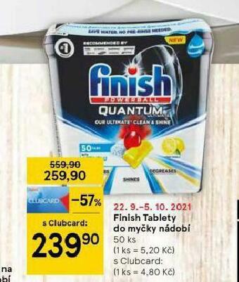 Tesco Finish tablety do myčky nabídka