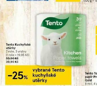 Tesco Tento kuchyňské utěrky nabídka