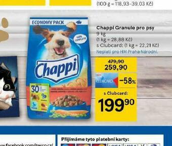 Tesco Chappi granule pro psy nabídka