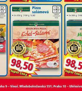 Norma Pizza salámová nabídka