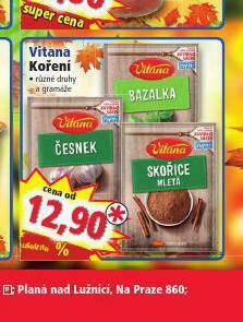 Norma Vitana koření nabídka