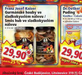 Norma Franz josef kaiser gurmánské houby nabídka