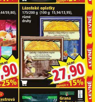 Norma Lázeňské oplatky nabídka