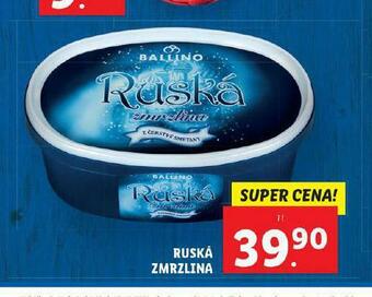 Lidl Ruská zmrzlina nabídka