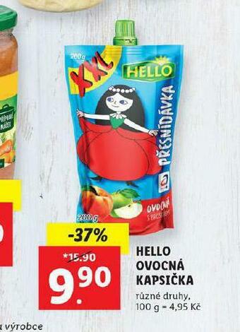 Lidl Hello ovocná kapsička nabídka