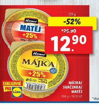 Lidl Hamé májka, svačinka, matěj nabídka