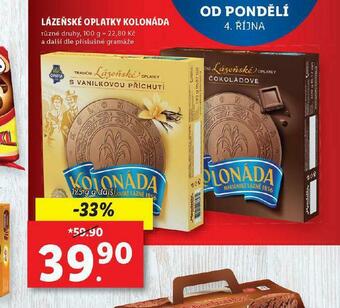 Lidl Lázeňské oplatky kolonáda nabídka