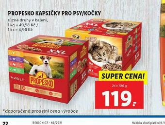 Lidl Propesko kapsičky pro psy nabídka