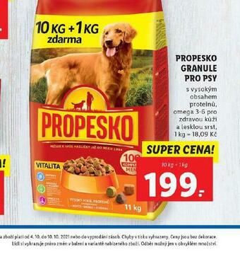 Lidl Propesko granule pro psy nabídka