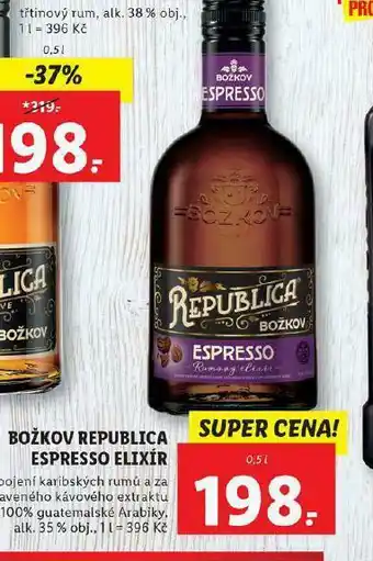 Lidl Božkov republika espresso elixír nabídka