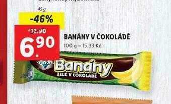Lidl Banány v čokoládě nabídka