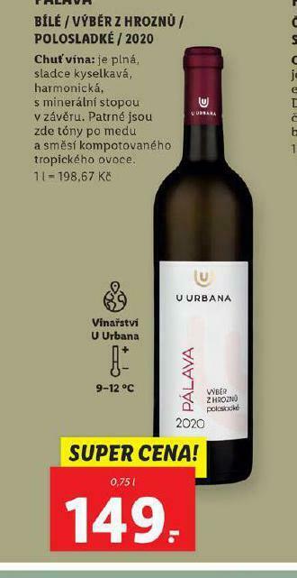 Lidl Pálava nabídka