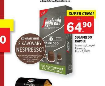 Lidl Segafredo kapsle nabídka