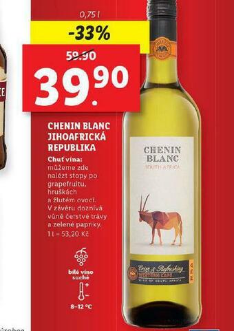 Lidl Chenin blanc jihoafrická republika nabídka