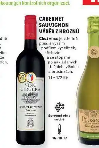 Lidl Cabernet sauvignon výběr z hroznů nabídka
