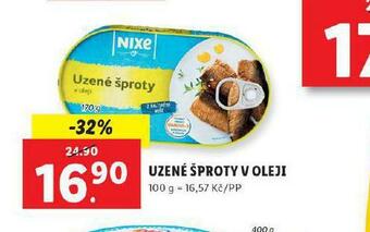 Uzené šproty v oleji