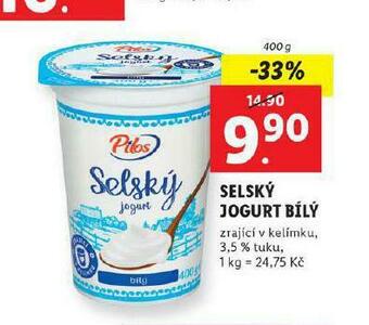 Lidl Selský jogurt bílý nabídka
