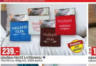 Osuška froté s výšivkou