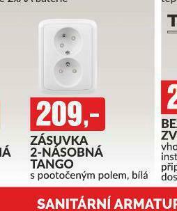 Zásuvka 2-násobná tango