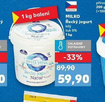 Kaufland Milko řecký jogurt nabídka