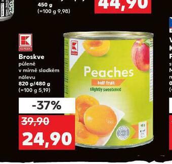 Kaufland Broskve nabídka