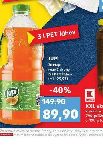 Kaufland Jupí sirup nabídka