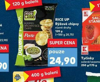 Kaufland Rice up rýžové chipsy nabídka