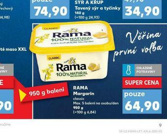 Kaufland Rama margarín nabídka