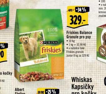 Albert Friskies balance granule pro psy nabídka
