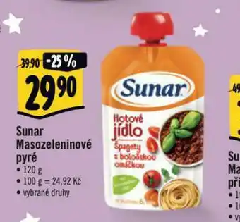 Albert Sunar masozeleninové pyrés nabídka