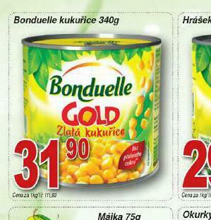 Lidl Bonduelle kukuřice nabídka